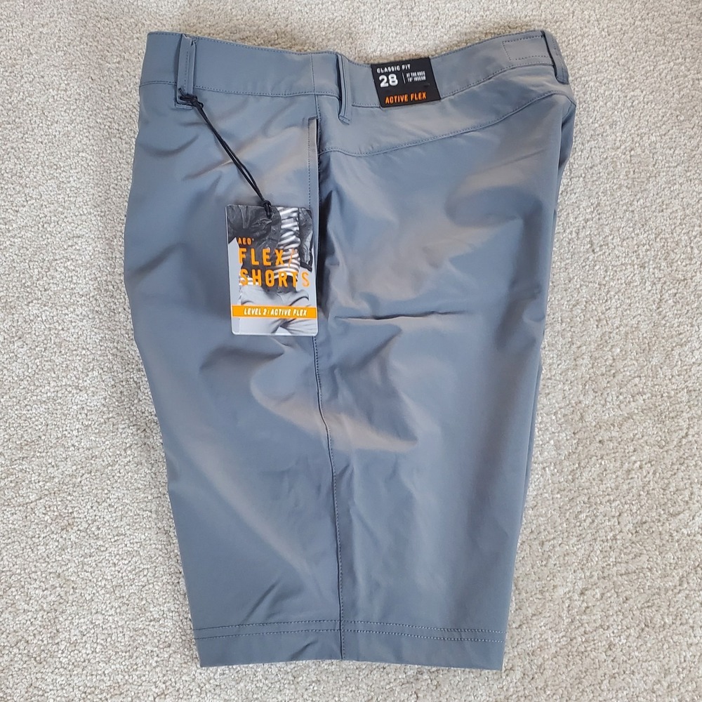 American Eagle Men's Flex Shorts Size 28 Actually Measures 31 Gray NWTGS